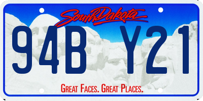 SD license plate 94BY21