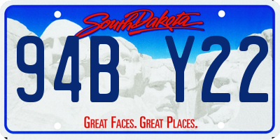 SD license plate 94BY22