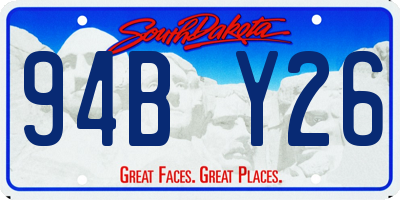 SD license plate 94BY26