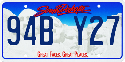 SD license plate 94BY27