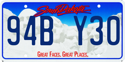 SD license plate 94BY30