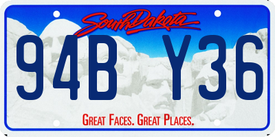SD license plate 94BY36