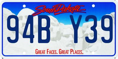 SD license plate 94BY39