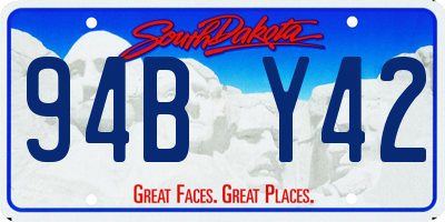 SD license plate 94BY42