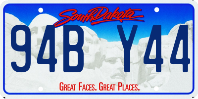 SD license plate 94BY44