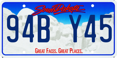 SD license plate 94BY45