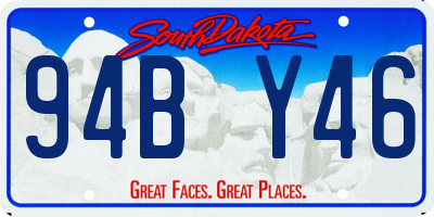 SD license plate 94BY46