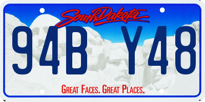SD license plate 94BY48