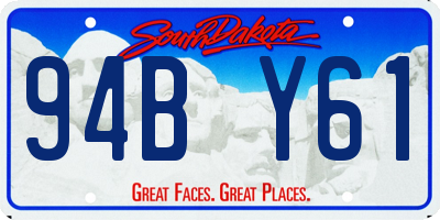 SD license plate 94BY61