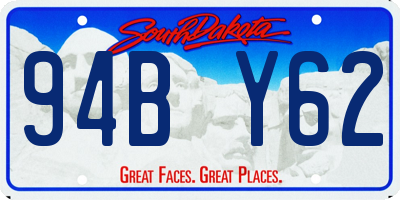 SD license plate 94BY62
