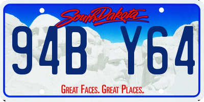 SD license plate 94BY64
