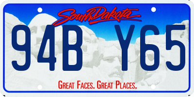 SD license plate 94BY65