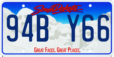 SD license plate 94BY66