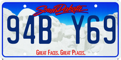 SD license plate 94BY69