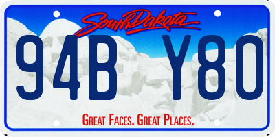 SD license plate 94BY80