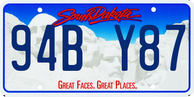 SD license plate 94BY87
