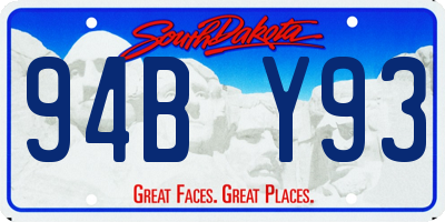 SD license plate 94BY93