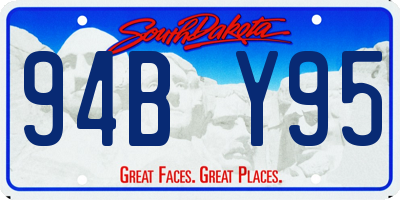 SD license plate 94BY95