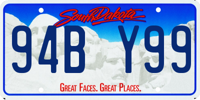 SD license plate 94BY99