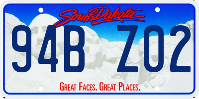 SD license plate 94BZ02