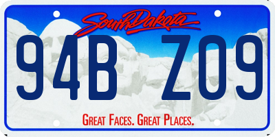 SD license plate 94BZ09