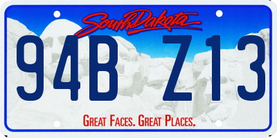 SD license plate 94BZ13