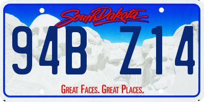 SD license plate 94BZ14