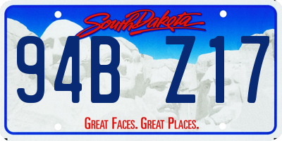 SD license plate 94BZ17