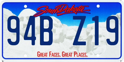 SD license plate 94BZ19