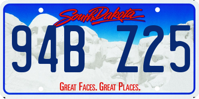 SD license plate 94BZ25