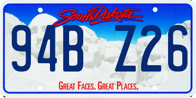 SD license plate 94BZ26
