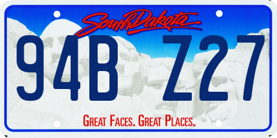 SD license plate 94BZ27