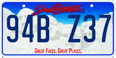 SD license plate 94BZ37