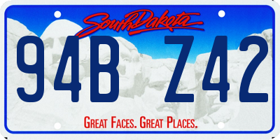SD license plate 94BZ42