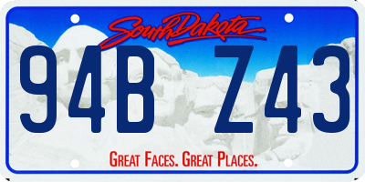SD license plate 94BZ43