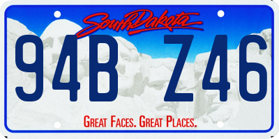 SD license plate 94BZ46