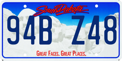 SD license plate 94BZ48