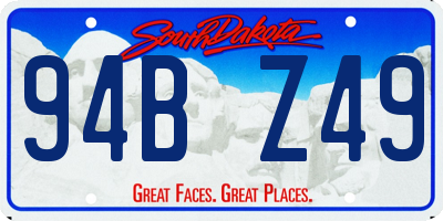 SD license plate 94BZ49