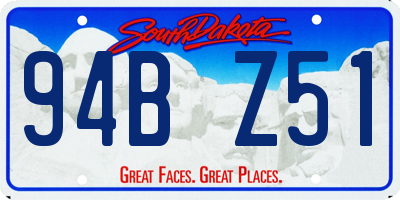 SD license plate 94BZ51