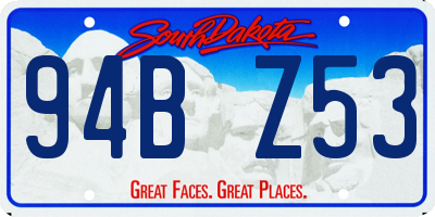 SD license plate 94BZ53