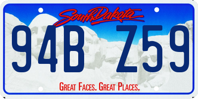 SD license plate 94BZ59