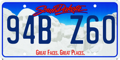 SD license plate 94BZ60