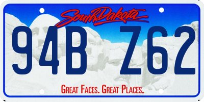 SD license plate 94BZ62