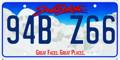 SD license plate 94BZ66