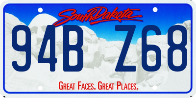 SD license plate 94BZ68