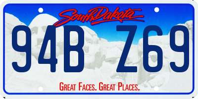 SD license plate 94BZ69
