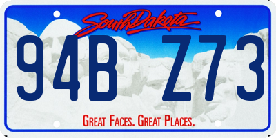SD license plate 94BZ73