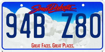 SD license plate 94BZ80