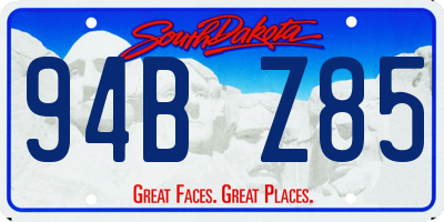 SD license plate 94BZ85