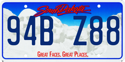 SD license plate 94BZ88
